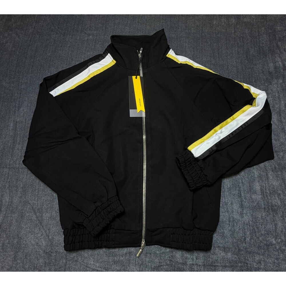 NWT Rhude Traxedo Jacket Men's Medium Black Full-Zip Long Sleeve Slash Pockets